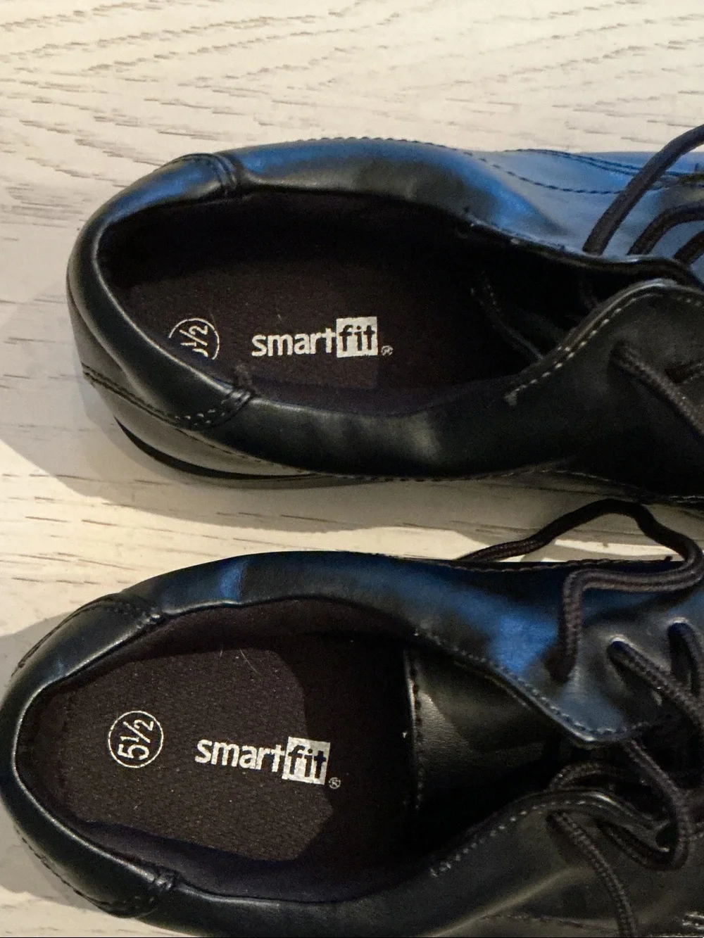 smartfit Black Boys Lace-Up Dress Shoes
